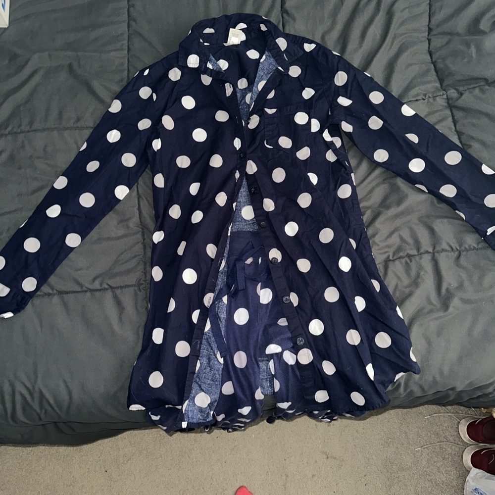 Sonoma Navy Polka Dot Pajama Set --Women's XS - Picture 1 of 7